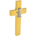 thumbnail image 1 of TABLZONE Yellow Wood Craft Wall Cross with Intricate Design for Peaceful Home Display, 1 of 7
