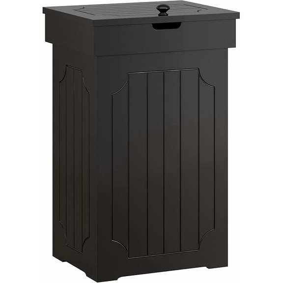 Trash Can Cabinet, Kitchen Garbage Can, Wooden Recycling Trash Bin, Freestanding Dog Proof Trash Can, Farmhouse Trash Cabinet with Lid for Home Kitchen Bedroom