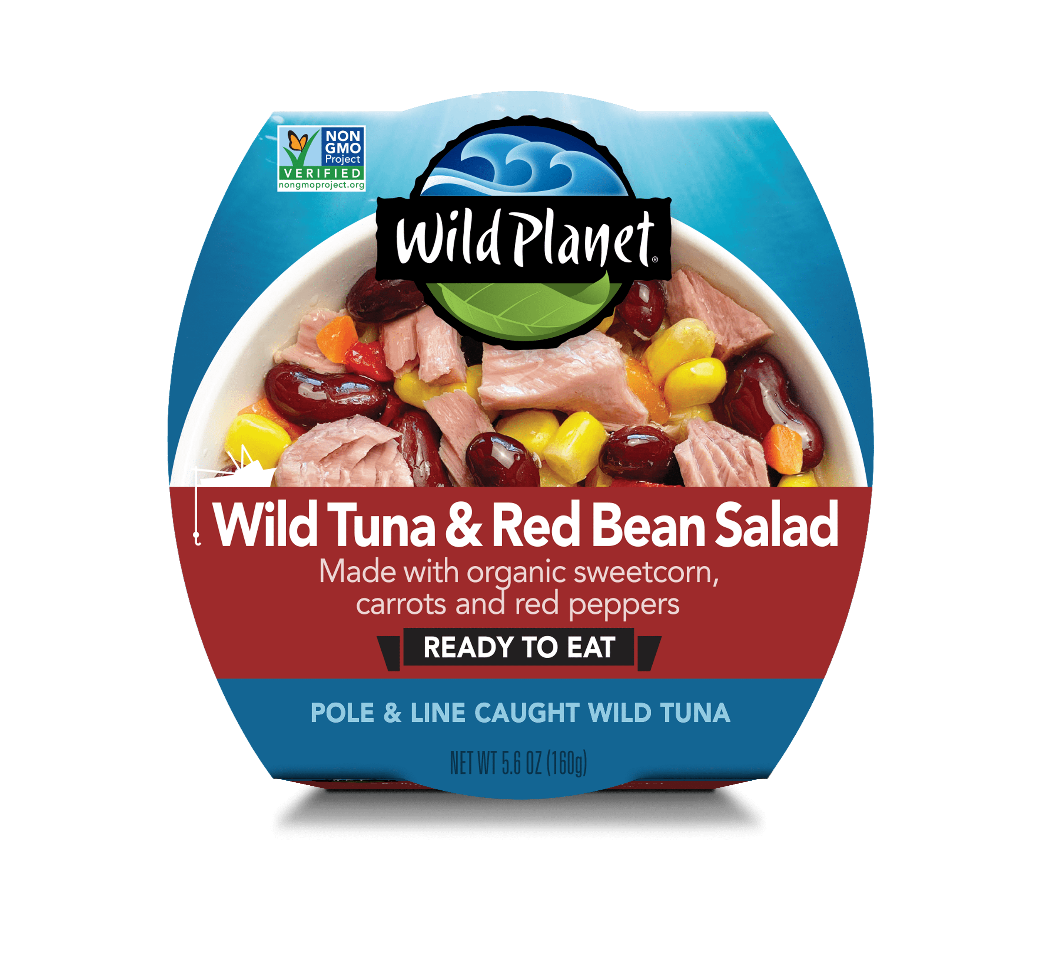 (9 pack) Wild Planet Wild Caught Tuna & Red Bean Salad with Veggies, Ready to Eat, 5.6 oz Can