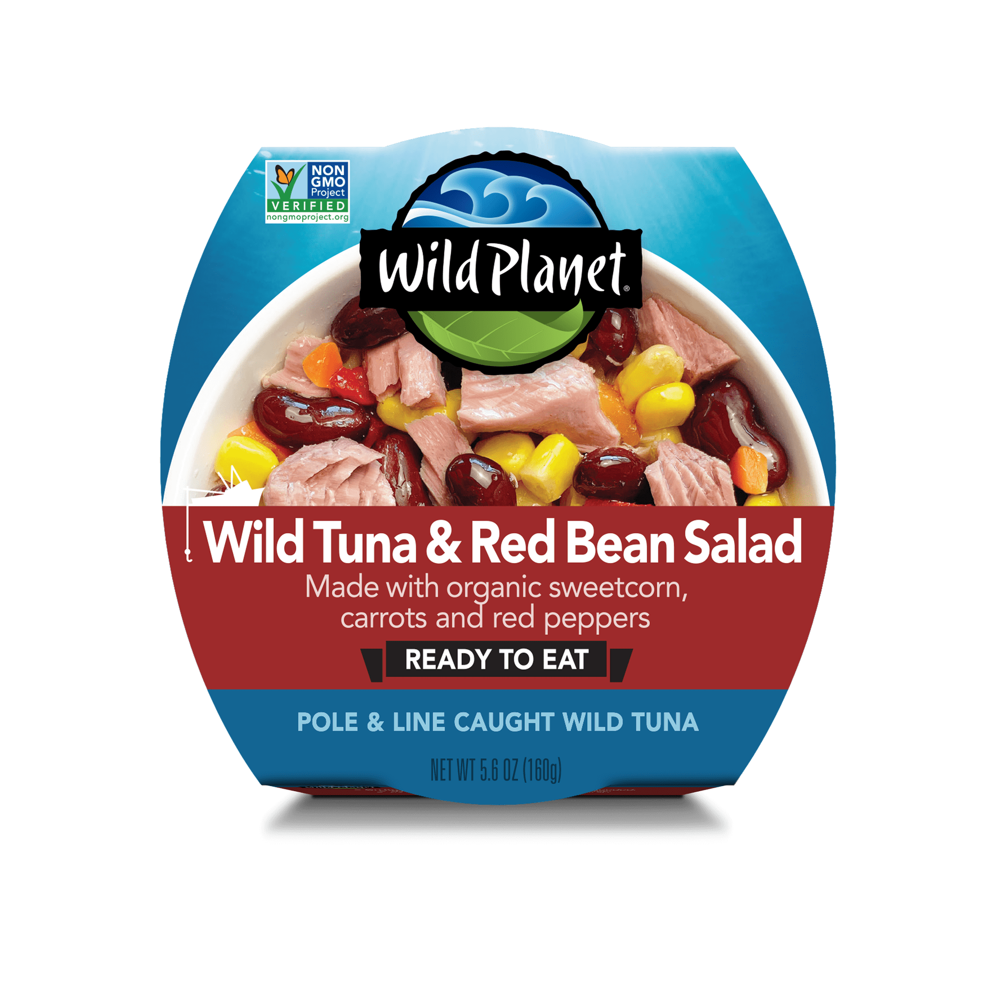 Wild Planet Wild Caught Tuna & Red Bean Salad with Veggies, Ready to Eat, 5.6 oz Can