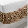 thumbnail image 2 of Funny Sloth Bed Skirt, Morning Coffee Hugging Lazy Animal Various Postures Spirit Animal, Elastic Bedskirt Dust Ruffle Wrap Around for Bedding Decor, 4 Sizes, Umber Beige Warm Taupe, by Ambesonne, 2 of 2