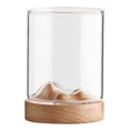 thumbnail image 1 of Vaso de whisky, copa de vino de montaña, tazas de té con fondo de madera, infusión de café, leche y té, 1 of 5