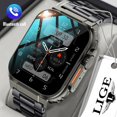 thumbnail image 2 of LIGE Call Smart Watch Hombres 1.96 Pulgadas Full Touch 600mAh Batería Reloj Deporte Impermeable Soporte Fitness Grabación Conectar Música Smartwatch, 2 of 4