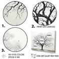 thumbnail image 3 of Designart "Oak Trees In Black And White II" Tree Oak Floater Framed Canvas Wall Art, 3 of 5