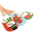 thumbnail image 2 of 3Pcs Christmas Silicone Spatula Set with Wooden Handle Snowman Gingerbread Man and Santa Claus Pattern Spatulas, 2 of 4