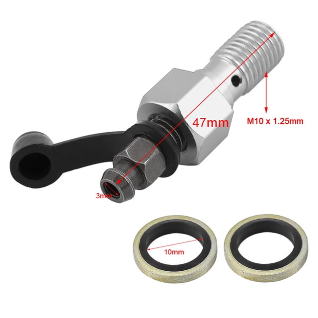 Banjo Bleed Screw, Easy To Install M10x1.25mm Banjo Bleed Screw, Ensure Repairer For Car