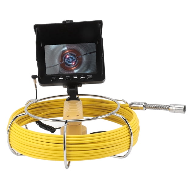 Sewer Inspection Camera, Waterproof Pipe Camera 5in LCD Screen Sewer Camera, 8GB Memory Card, and 110 Degree View Angle, Video Inspection Equipment