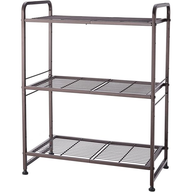 3Tier Stackable Wire Shelving Unit Storage Rack, Expandable