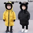 thumbnail image 5 of Fleece Warm Winter Long Jacket For Girls Boys Fashion Cotton Padded Cute Ear Boys Girls Down Coat Outerwear Kids Clothes, 5 of 6