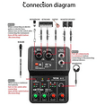thumbnail image 2 of 6X Q-12 Sound Card Audio Mixer Sound Board Console Desk System Interface 4 Channel 48V Power Stereo Computer Sound Card, 2 of 7