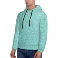 thumbnail image 3 of Salouo Teal Turquoise Glitter Pattern Men's Fall Hoodie Sweatshirt,Sport Hoodie with Pockets for Men Pullover Casual Hooded Sweatshirt-XX-Large, 3 of 7