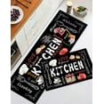 thumbnail image 6 of Kitchen Mat 2 Piece Set Washable Kitchen Rug 17"x47"+17"x30"(Kitchen-Letter), 6 of 6