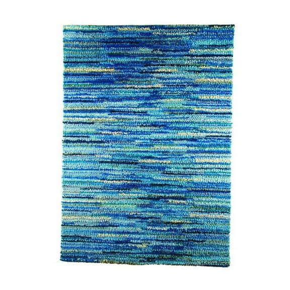 MA Trading Handmade Indian Mat Mix Rust Rug (India) Blue 8'3" x 11'6" Polyester, Viscose, Wool Handmade 8' x 10' Bedroom