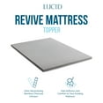 thumbnail image 3 of Lucid 2" Memory Foam Mattress Topper with Charcoal and Aloe Infusion, Twin-XL, 3 of 9