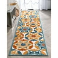 thumbnail image 6 of Well Woven Cabo Blue 2'7" x 9'10" Runner Indoor/Outdoor High-Low Southwestern Geo Rug, 6 of 10