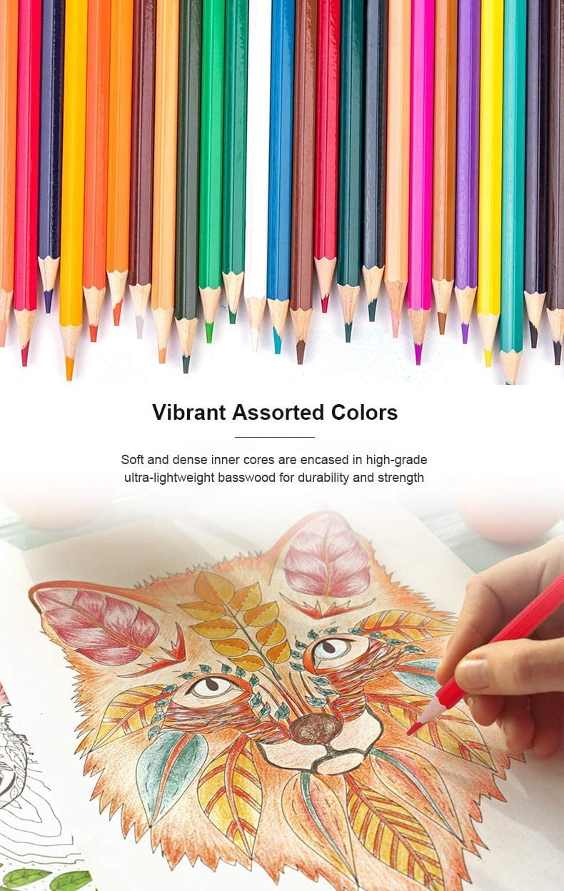 Soft Core Art Drawing Pencils for Coloring Sketching and Painting Deli 36 Pack Colored Pencils with Built-in Sharpener in Tube Cap Vibrant Color Presharpened Pencils for School Kids Teachers 