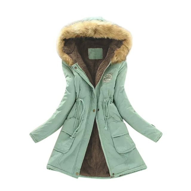 Manteaux d'Hiver pour Femmes Longs Manteau d'Hiver Chaud pour Femmes Veste à Capuche Ajustée Manteaux d'Extérieur d'Hiver Longs Manteaux d'Hiver Longs pour Femmes Vestes pour Femmes d'Hiver Vestes d'Hiver pour Femmes