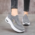 thumbnail image 2 of ibiyuan Orthopedic Dress Sneakers Women Knit Upper Embroidery Women's Walking Shoes Arch Support Walking Anti-Skid Women's Sneakers Casual Hands-Free Womens Mary Jane Shoes Go Walk Shoes, 2 of 6