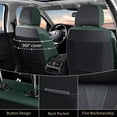 thumbnail image 5 of FLORICH Front Pair Car Seat Covers, Premium Faux Leather Seat Protectors, Breathable Material Cushions Universal Fit for Most Cars, Black & Green, 5 of 8