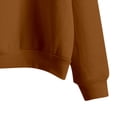 thumbnail image 4 of FASHOFT Crew Neck Sweatshirt For Women Oversized Long Sleeve Solid Comfy Pullover Basic Hoodie Fall Outfits Brown XXL, 4 of 6