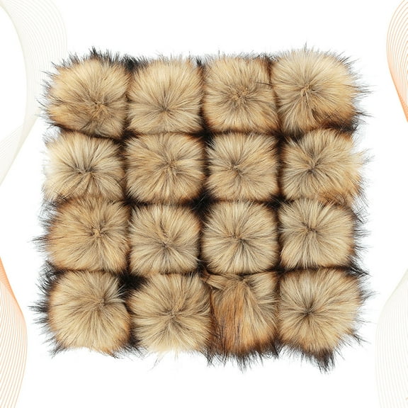 WEUVEB Cute Coffee Plush for Hat and Clothing Decoration Craft Projects, 16 Pieces Soft and Colorful