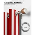 thumbnail image 6 of Outdoor Curtains for Patio Red and White Striped Geometric Waterproof Privacy Outside Curtains with 2 Tiebacks Grommet Top Pergola Curtains for Porch Cabana Gazebo 1 Panel, 54x108 inch, 6 of 7