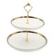 thumbnail image 1 of Soporte de Magdalenas Yuyangstore Cerámica 2 Capas Bandeja para Servir Blanco, 1 of 8