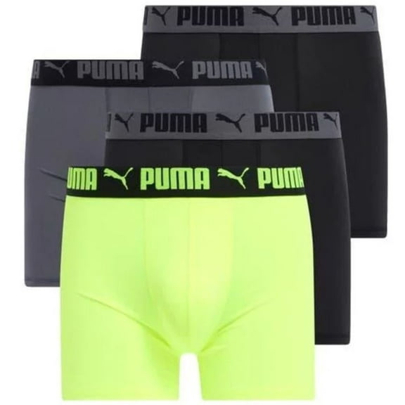 PUMA MEN'S 4 PACK - BBOX 243 YELLOW LARGE - BOXER BRIEF UNDERWEAR PERFORMANCE