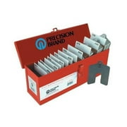Precision Brand Stainless Steel Slotted Shim Mini Assortment - Size D - 5 x 5 in., 130 Per Pack