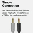 thumbnail image 2 of KOSS SB40 Communications Wired Headset, Black, 194738.101, 2 of 6