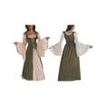 thumbnail image 3 of Disfraz Medieval Renacentista para Mujer, Cosplay Sobre Vestido Verde Oliva XL, 3 of 7
