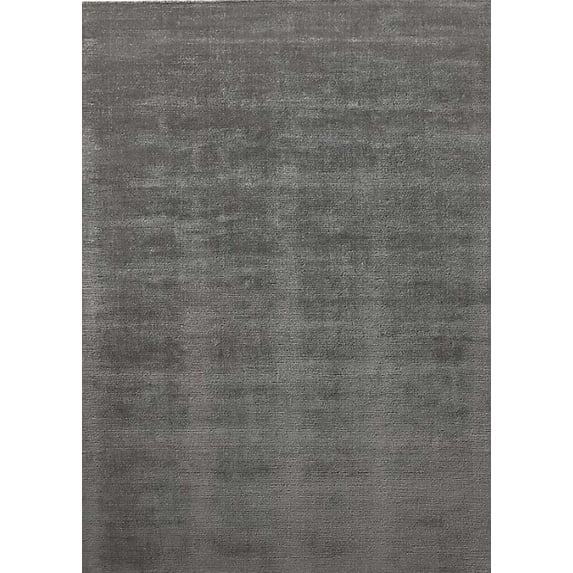 Ahgly Company Indoor Rectangle Mid-Century Modern Gray Solid Area Rugs, 8' x 10'
