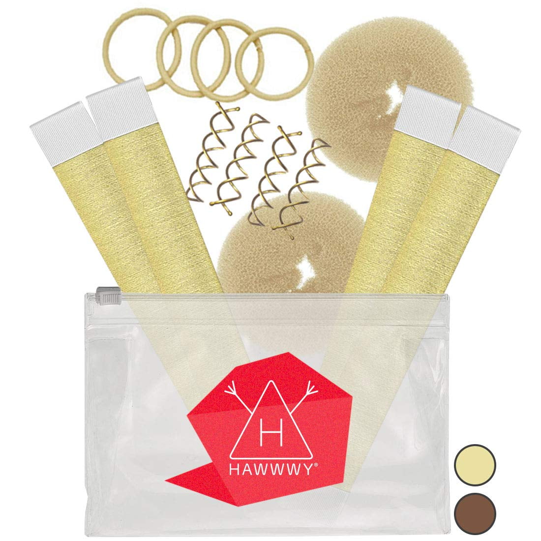 12Piece Hair Bun Maker, Easy & Fast Small Bun Tool Best Sellers Kit Short Or Thin Hair