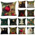thumbnail image 2 of Merry Xmas Throw Pillow Covers 40/45/50cm Christmas Tree Snowman Ornament Balls Throw Pillowcase for Sofa Couch Home Decor, 2 of 4
