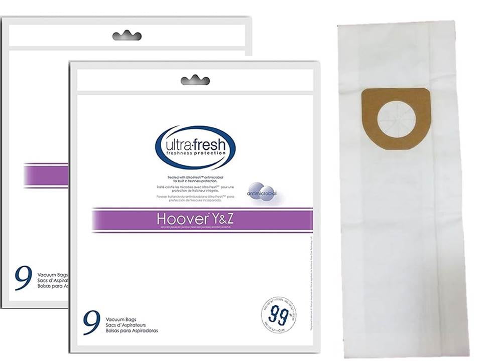 Hoover Y and ZMicro Filtration Bag, 18 Bags Treated with UltraFresh