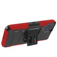 thumbnail image 4 of Kaleidio Case For Apple iPhone 11 Pro (5.8") [Dual Form] Rugged Holster [Swivel Belt Clip][Shockproof] Dual Layer Hybrid [Kickstand] Armor Cover w/ Overbrawn Prying Tool [Black/Red], 4 of 5