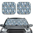 thumbnail image 2 of Windshield Sun Shade, Exotic Cute Alpaca Cactus Foldable Car Sun Shade Windshield For Front, 2 Pieces, 2 of 7