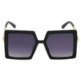 thumbnail image 2 of Martha Stewart Women's MS147 Oversized UVA and UVB Protective Square Fashion Sunglasses, 54mm, 2 of 5