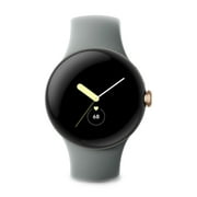 Google Pixel Watch - Android Smartwatch with Activity Tracking - Heart Rate Tracking Watch - Champagne Gold Stainless Steel Case with Hazel Active Band - WI-FI