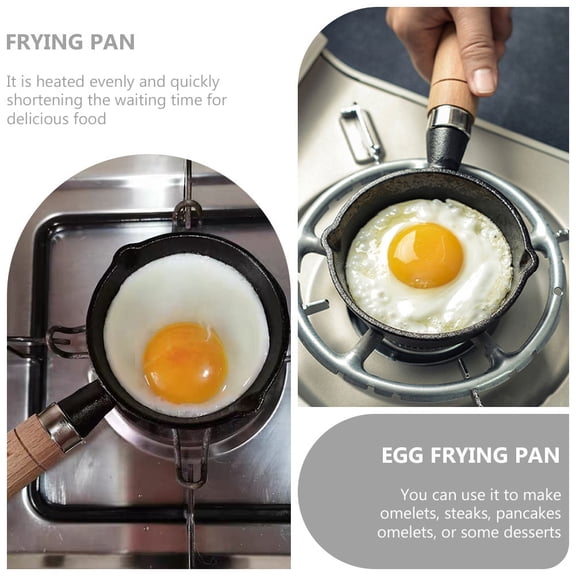 DEEPCRAFF Mini Cast Iron Skillet for One, Non-Stick Pan, Household Cooking Tool, 1 Piece