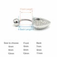 thumbnail image 3 of QQTDFG 925 Sterling Silver Belly Bar Button Navel Ring Heart CZ Crystal Piercing A4024-8mm, 3 of 9