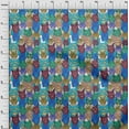 thumbnail image 4 of oneOone Polyester Spandex Medium Blue Fabric Cat Craft Projects Decor Fabric Printed By The Yard 56 Inch Wide, 4 of 5
