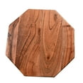 thumbnail image 6 of 23 Inch Handcrafted Drum Side Accent Table with a Multifaceted Diamond Cut Design Natural Brown Acacia Wood, 6 of 12