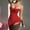 Red, variant on European And Erotic Nightgown Mesh See Through Dress Passionate And Seductive Lingerie
