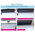 thumbnail image 3 of Iron Wire Double Loop Binding Spine, 6.4mm Diameter, 34 Teeth, 3:1 Pitch, 20 Sheets, 360 Degree Rotation, Nylon Coated, for Documents, Books, Notes, Reports, 3 of 7