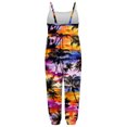 thumbnail image 4 of Odeerbi 1-6 Years Toddler Girls Summer Hawaiian Jumpsuit Beach Tropical Print Camisole Romper Casual Breathable Comfortable Overalls Strap Bib Overall Pants Playsuit, 4 of 5