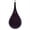 Burgundy, variant on Vickerman 4" Plum Wood Grain Teardrop Ornament, Pack of 2