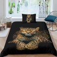 thumbnail image 3 of Leopard Pieces Animal Duvet Cover Set Wildlife Print Bedding Comforter Quilt Cover,Ultra Soft Microfiber Single, 3 of 5