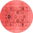 thumbnail image 1 of Ahgly Company Indoor Round Oriental Red Industrial Area Rugs, 6' Round, 1 of 4