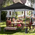 thumbnail image 4 of Alden Design 10x10FT Pop-up Canopy with One-Push-To-Lock Setup Mechanism for Outdoor, Black, 4 of 10